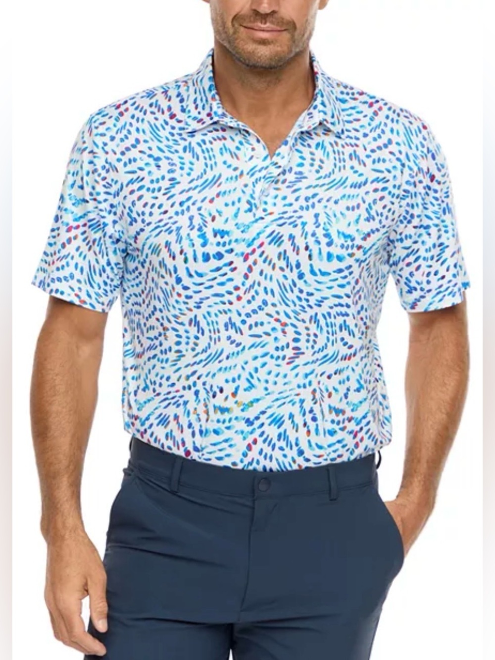 Robert graham Color Play Performance Stretch Printed Classic Fit Golf Polo Shirt